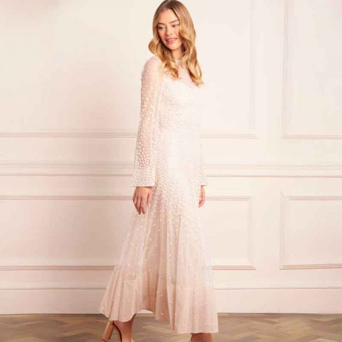 SEQUIN CASCADE LS ANKLE GOWN - فستان | NEEDLE & THREAD - نيدل & ثريد SEQUIN CASCADE LS ANKLE GOWN - فستان | NEEDLE & THREAD - نيدل & ثريد