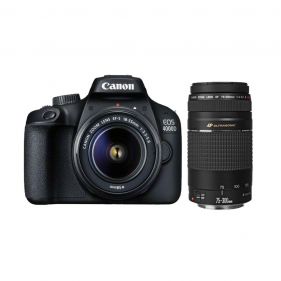 CANON DSLR EOS 4000D 18-55 +75-300 DC - كاميرا رقمية