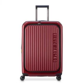 DELSEY SECURITIME ZIP H 4DW EXP TROL 68CM RED - ديلسي حقيبه بعجلات