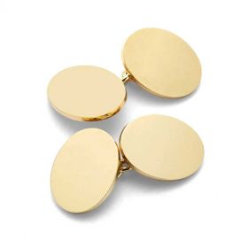 PLAIN OVAL CUFFLINKS  - أزرار الكم