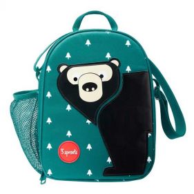 Lunch Bag-Bear-Black-Teal - حقائب