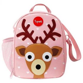 Lunch Bag-Deer-Brown-Pink - حقائب