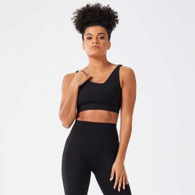 CODE RIBBED ASYMMETRIC BRA  - حمالة صدر رياضية