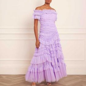 WILD ROSE OFF-SHOULDER GOWN  - فستان