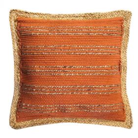 JUTE CHINDI STRIPE CUSHION TERRA 50 X 50 - مخدات