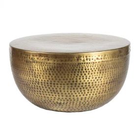 ROUND BRASS COFFEE TABLE 83 X 83 X 40 - طاولات