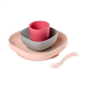 SILICONE MEAL SET OF 4 PINK - إكسسوارات