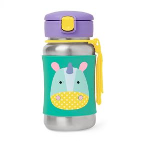 Zoo Ss Straw Bottle Unicorn - زجاجة رضاعة 
