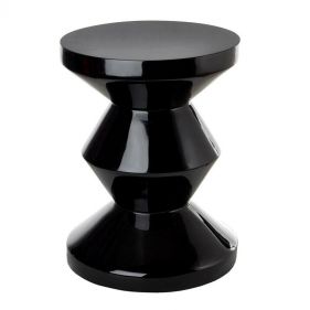 ZIG ZAG STOOL BLACK - البراز