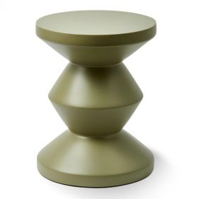 ZIG ZAG STOOL MATT OLIVE OUTDOOR - البراز