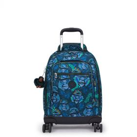 LARGE WHEELED BACKPACK BLUE MONKEY FUN - شنطة ظهر