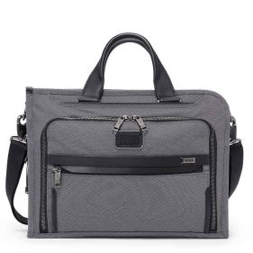 TUMI ALPHA SLIM DELUXE PORTFOLIO METEOR GREY GREY OS