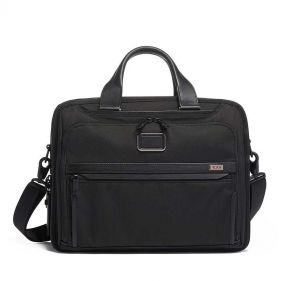 TUMI ALPHA ORGANIZER BRIEF BLACK OS