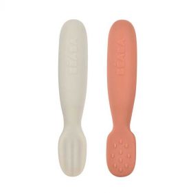 SET OF 2 SILICONE PRE  SPOONS    TERRACOTTA  VELVET GREY - إكسسوارات