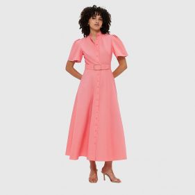 BIANCA SHORT SLEEVE MIDI DRESS  - فستان