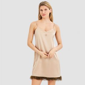 NIGHTDRESS V-NECK SPAGHETTI-STRAPS  - طقم نوم