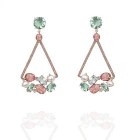 14K  CANDY CABANA TRANGULAR DANGLER - أقراط