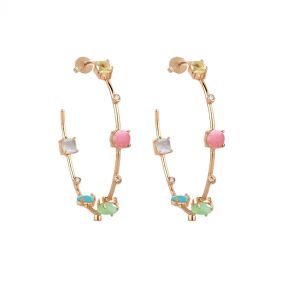 14K  SUGAR POP  HOOPS - أقراط
