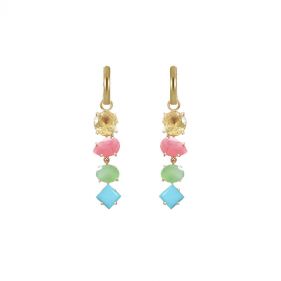14K  SUGAR POP LINEAR DROP EARRINGS - أقراط