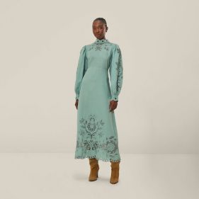 LONG SLEEVE MIDI DRESS  - فستان