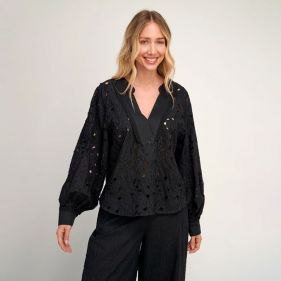 BRODERIE BLOUSE - بلوزة LS