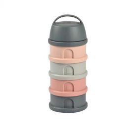 FORMULA MILK CONTAINER    4 COMPARTMENTS    MINERAL GREY  PINK - إكسسوارات