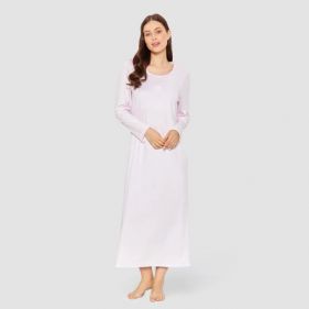 NIGHTDRESS ROUND NECK 1/1 SLEEVE -فستان