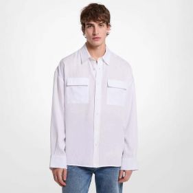 WOVEN SHIRT  - قميص سادة كم طويل  