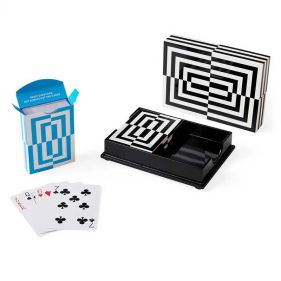 OP ART LACQUER CARD SET BLACK/WHITE OS: JONATHAN ADLER - ملحقات الألعاب