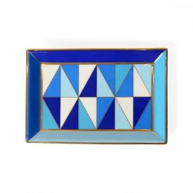 SORRENTO RECTANGLE TRAY BLUE OS: JONATHAN ADLER - صينية