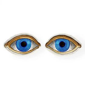 EYE TRINKET TRAYS SET OF 2 WHITE 6.5x4: JONATHAN ADLER - صينية