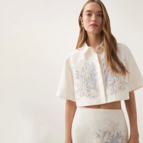 MIRRORS EMBROIDERED SHIRT - تي شيرت