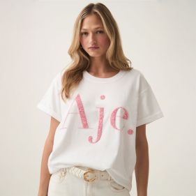 FONDNESS EMBELLISHED LOGO TEE  - تي شيرت