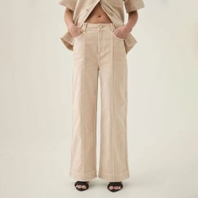 KYA CONTRAST WIDE LEG JEANS  - جينز 