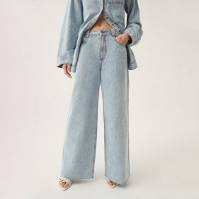 AURA WIDE LEG JEANS  - جينز 