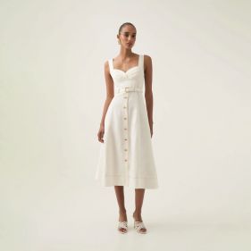 PRIMARY BELTED MIDI DRESS - فستان