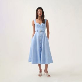 PRIMARY BELTED MIDI DRESS - فستان