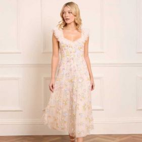 SEQUIN DANDELION BALLERINA DRESS - فستان