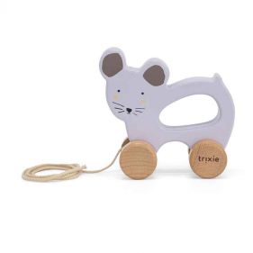 WOODEN PULL ALONG TOY   MRS. MOUSE   - ألعاب