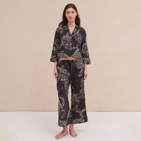 WOMENS BOXY SHIRT & WIDE LEG TROUSER SET  - بيجاما