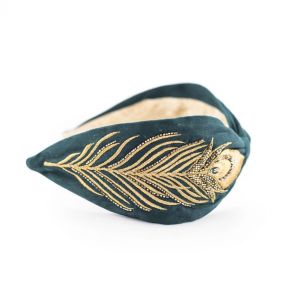 EMBROIDERED HAIRBAND: NAMJOSH : GREEN : OS - إكسسوارات شعر