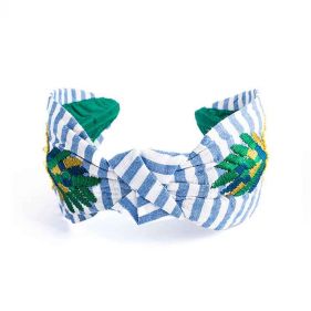 EMBROIDERED HAIRBAND: NAMJOSH : PINEAPPLE : OS - إكسسوارات شعر