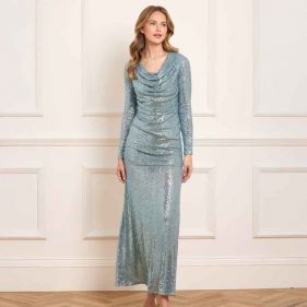 ERIN LONG SLEEVE GOWN  - فستان