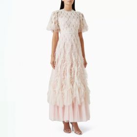 ROSELLA ROUND NECK GOWN  - فستان