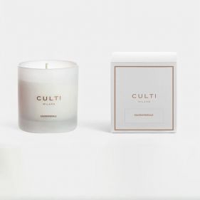 CANDELA VETRO SATINATO SERIGRAFATO THE 270G: CULTI MILANO - شمعة معطرة