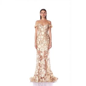 JASMINE OFF SHOULDER GOWN  - فستان