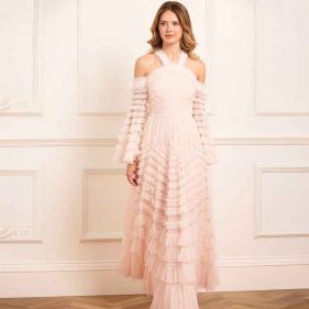 LA VIE EN ROSE OFF SHOULDER GOWN  - فستان