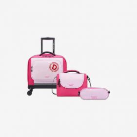DELSEY ACADEMIE COLOR STORY BOY 3PCS BACKPAK SET PINK 3390911 09 - حقيبة ظهر