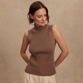 ANASTASIA RIB KNIT TANK - قميص