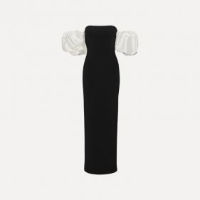 MAXI PUFF SLEEVE DRESS  - فستان